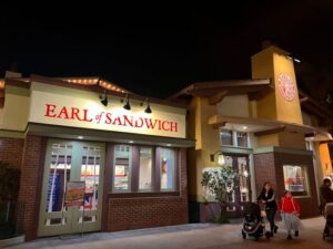 earl of sandwich restaurant in disneyland