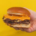 double cheeseburger from smokejumpers grill in disneyland
