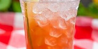 Sparkling Strawberry-Pickle Lemonade​ from Hungry Bear Barbecue Jamboree in Disneyland